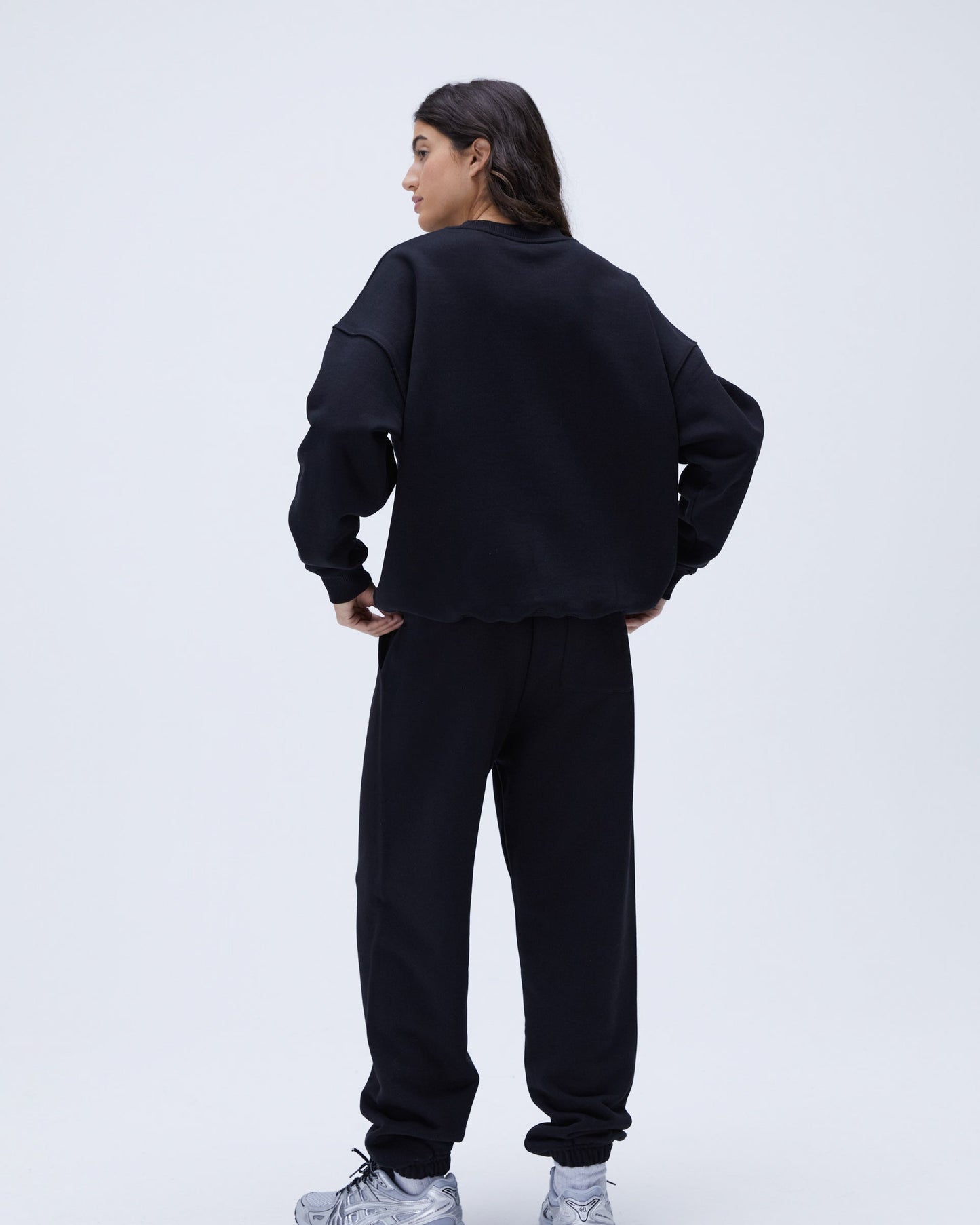 Varsity Oversized Sweatshirt - Black