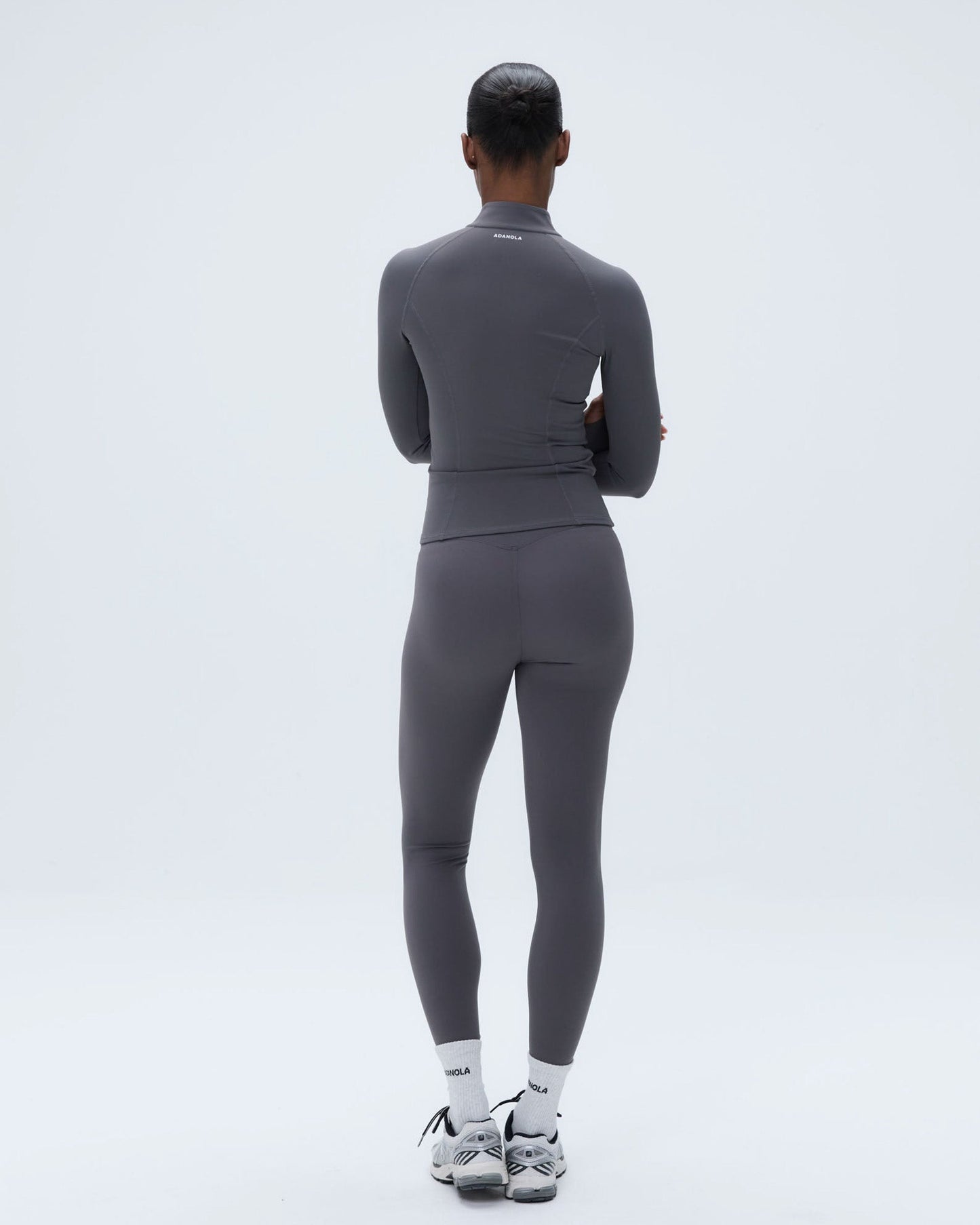 Ultimate Long Sleeve Zip Up Top - Dark Grey