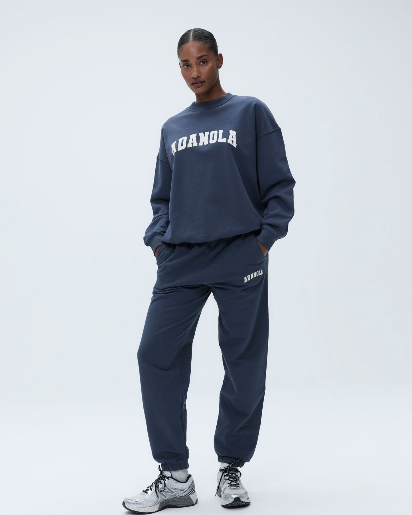 Varsity Oversized Sweatshirt - Washed Midnight Blue