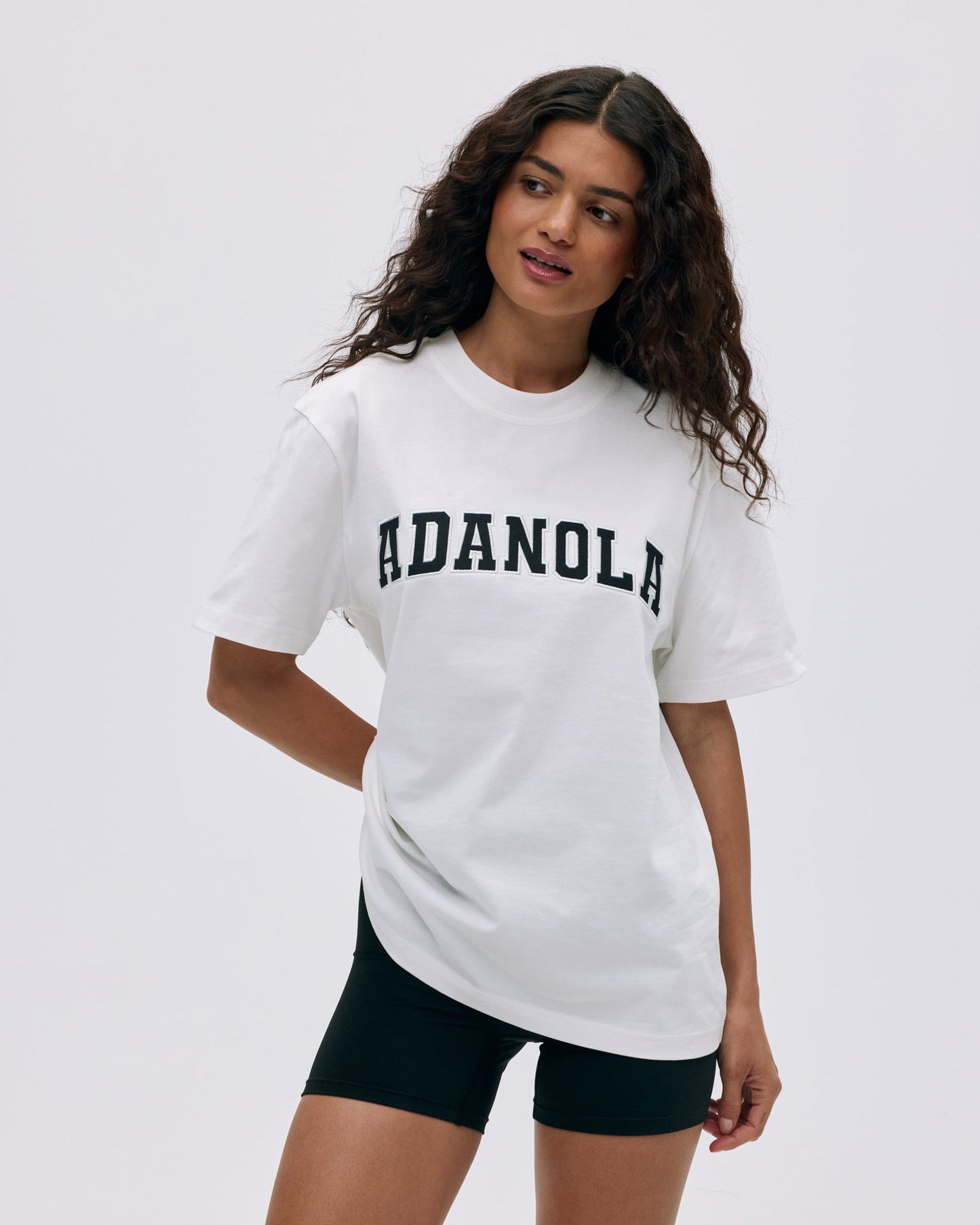 Varsity Short Sleeve Oversized T-shirt - White/Black