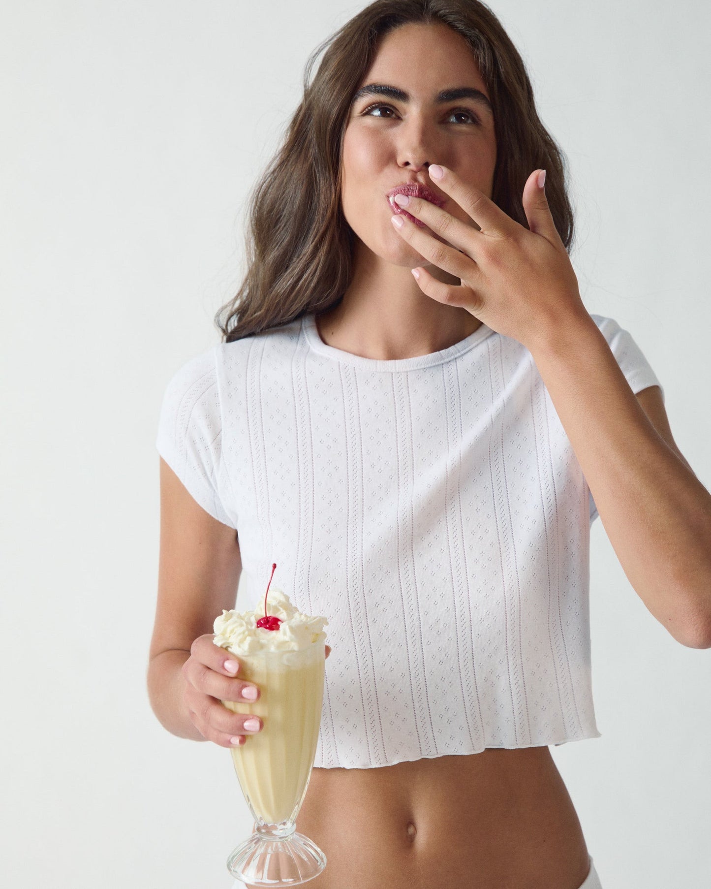 Pointelle Baby T-shirt - White