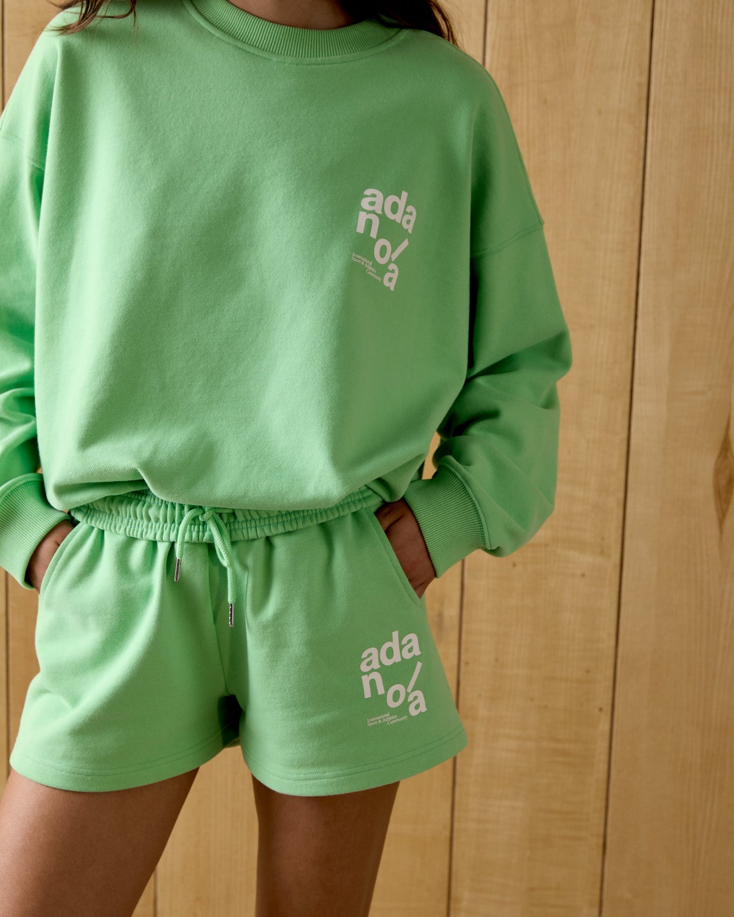 Ace Sweat Shorts - Kiwi Green/Marshmallow White