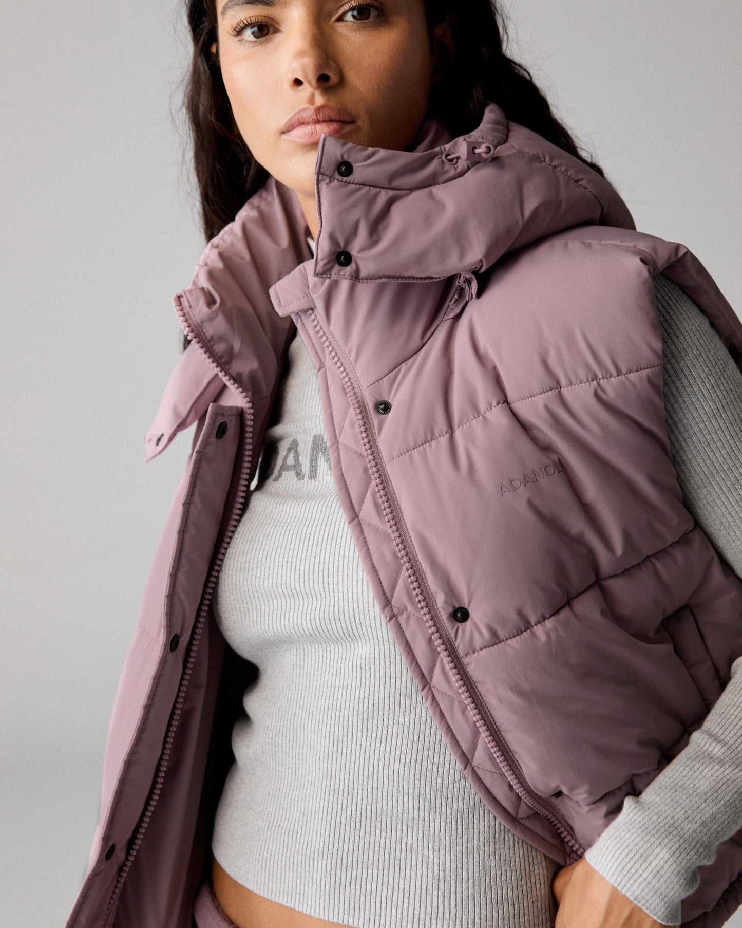 Hooded Puffer Gilet - Dusk Purple