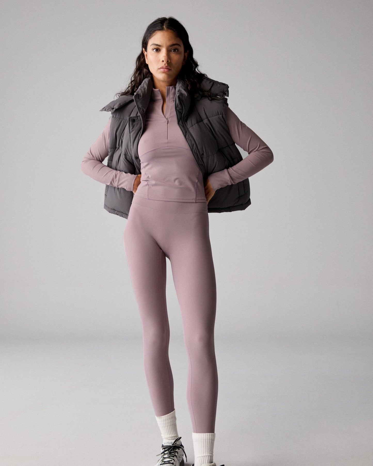 Hooded Puffer Gilet - Slate Grey