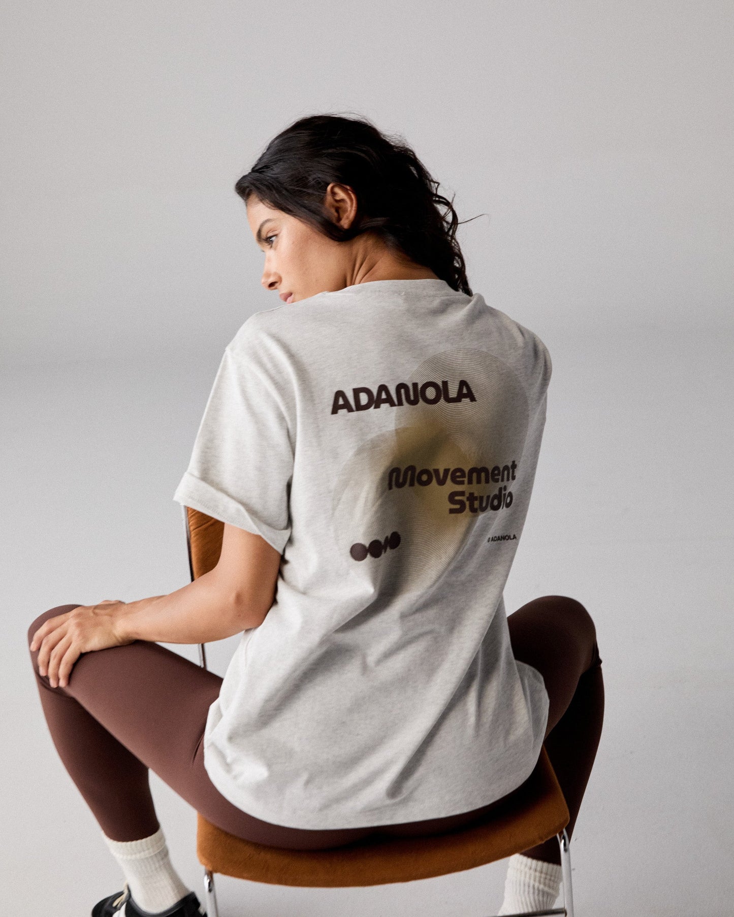 Movement Short Sleeve Oversized T-shirt - Light Grey Melange