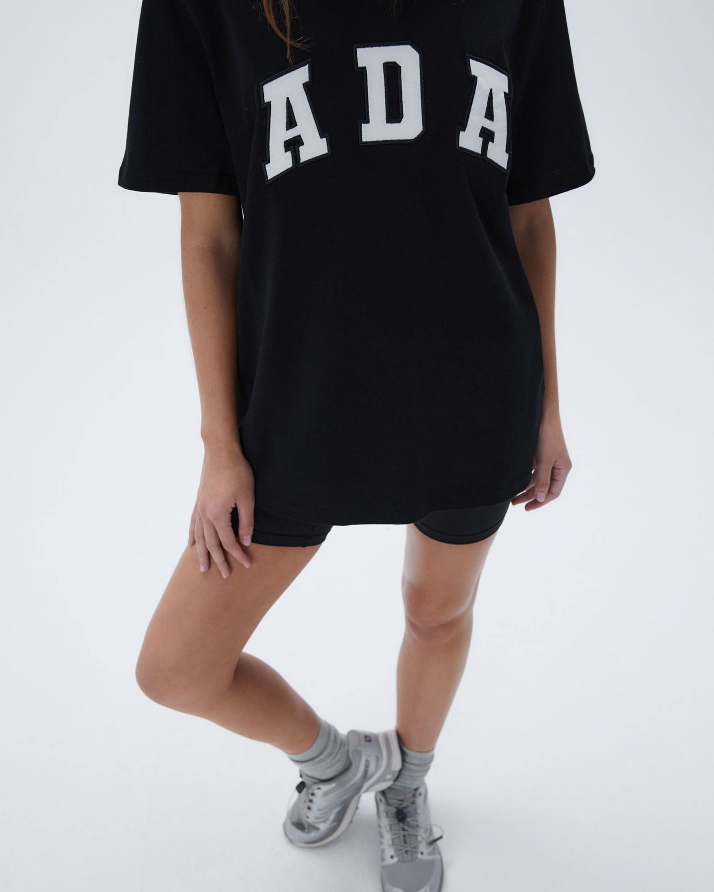 ADA Short Sleeve Oversized T-shirt - Black/White