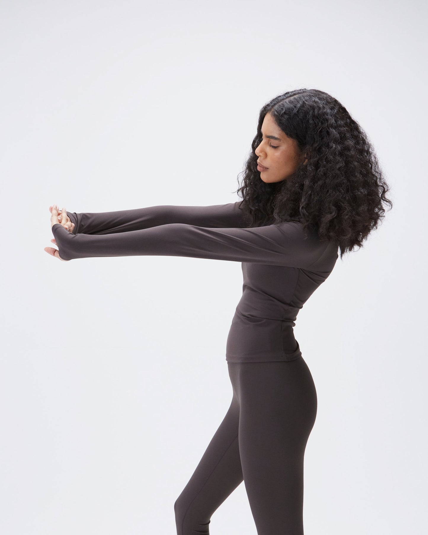 Ultimate Long Sleeve Top - Coffee Bean