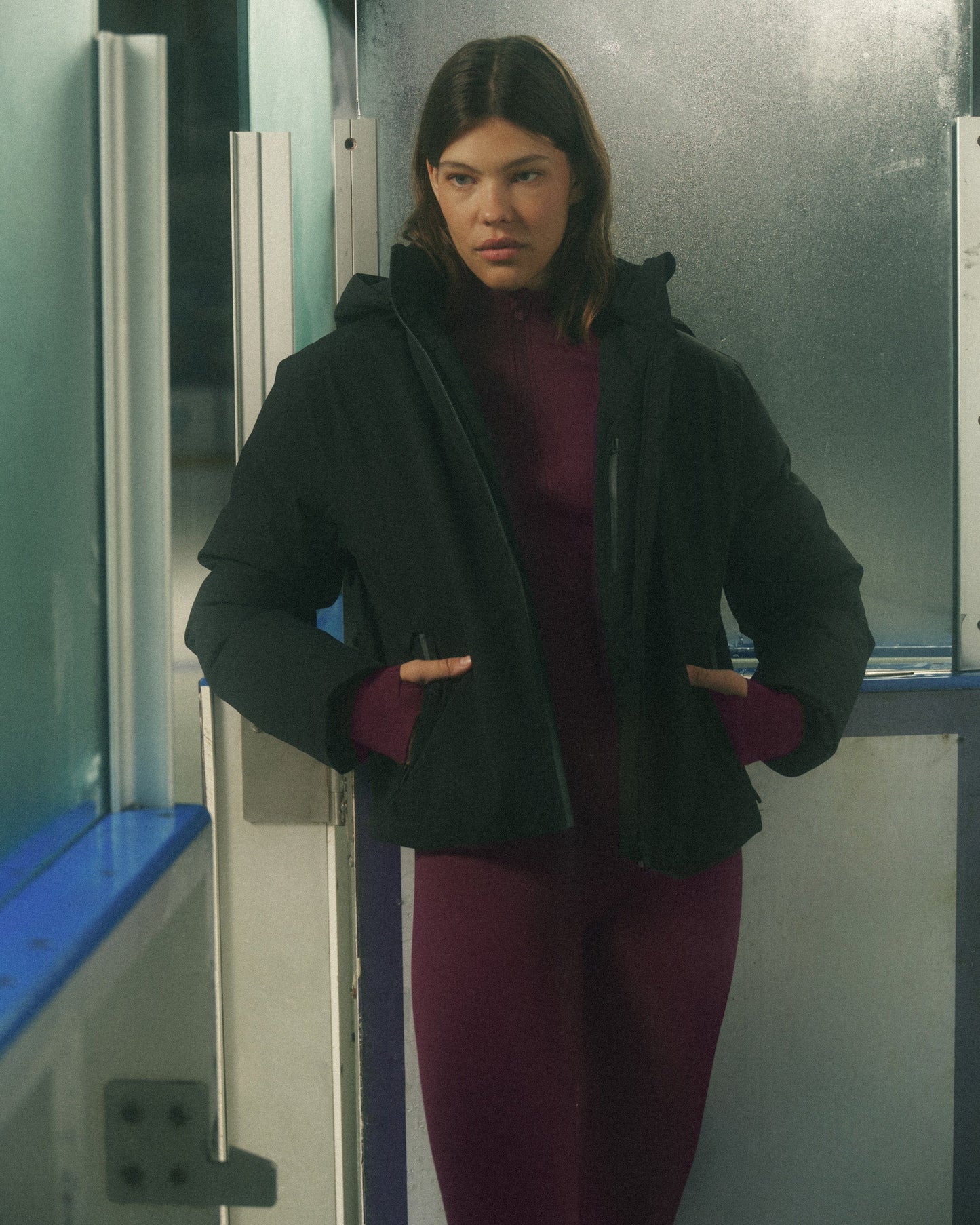 Hooded Tech Jacket - Black