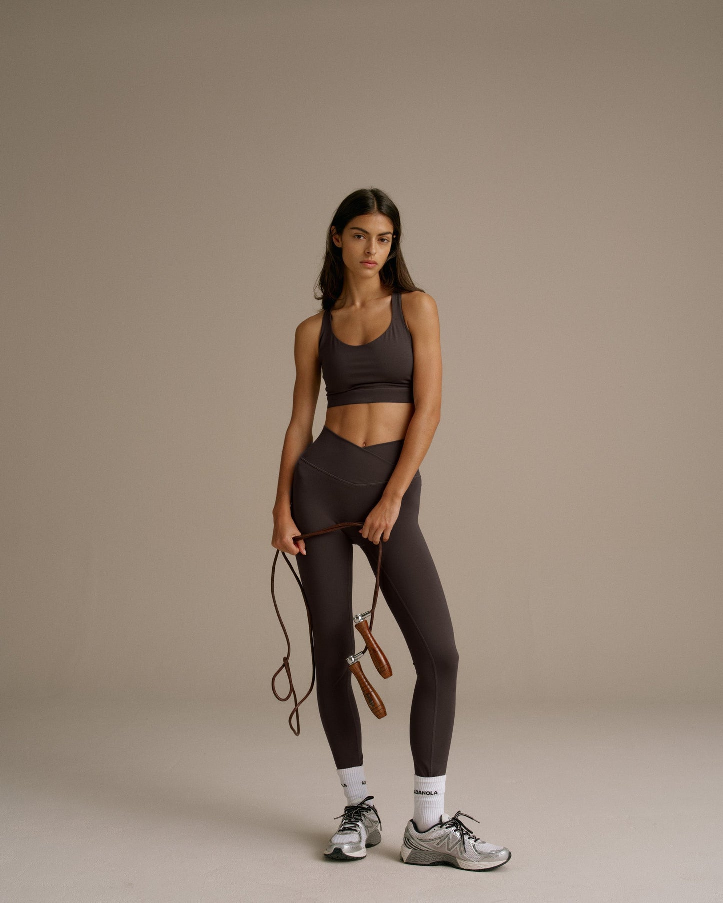 Ultimate Wrap Over Leggings - Coffee Bean