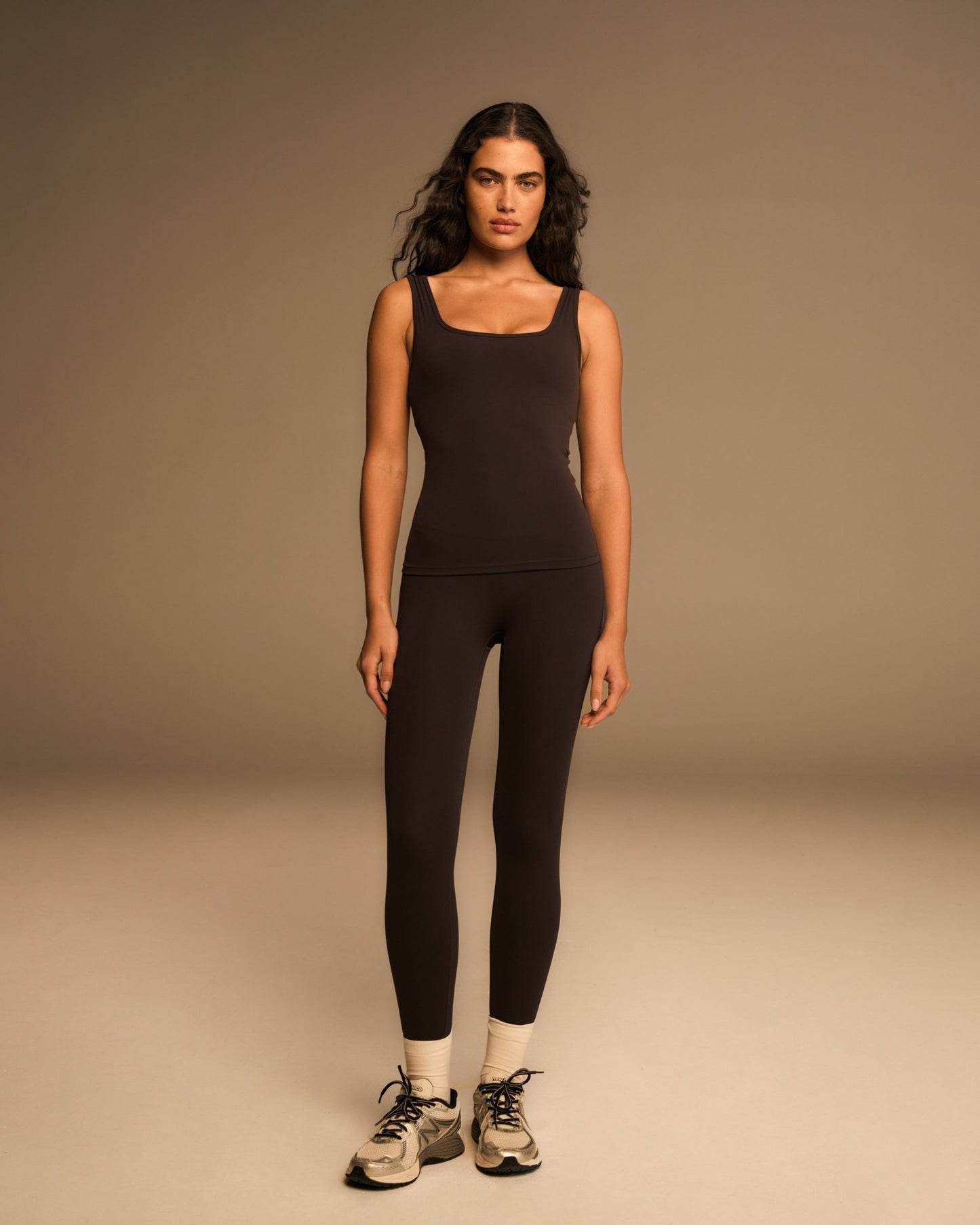 Ultimate Square Neck Top - Coffee Bean