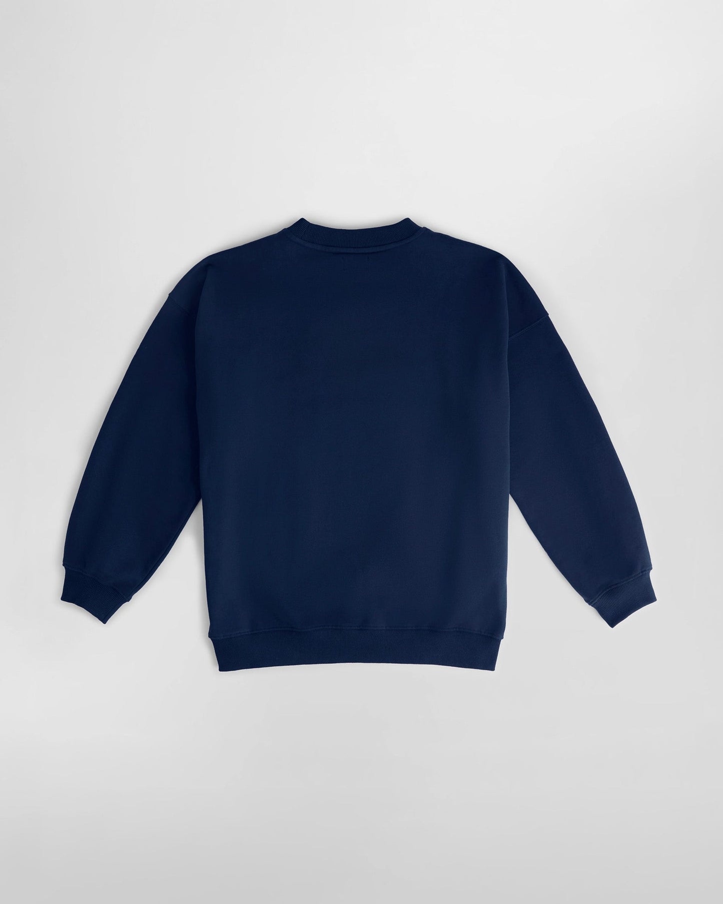 Varsity Oversized Sweatshirt - Navy Blue/Marshmallow White