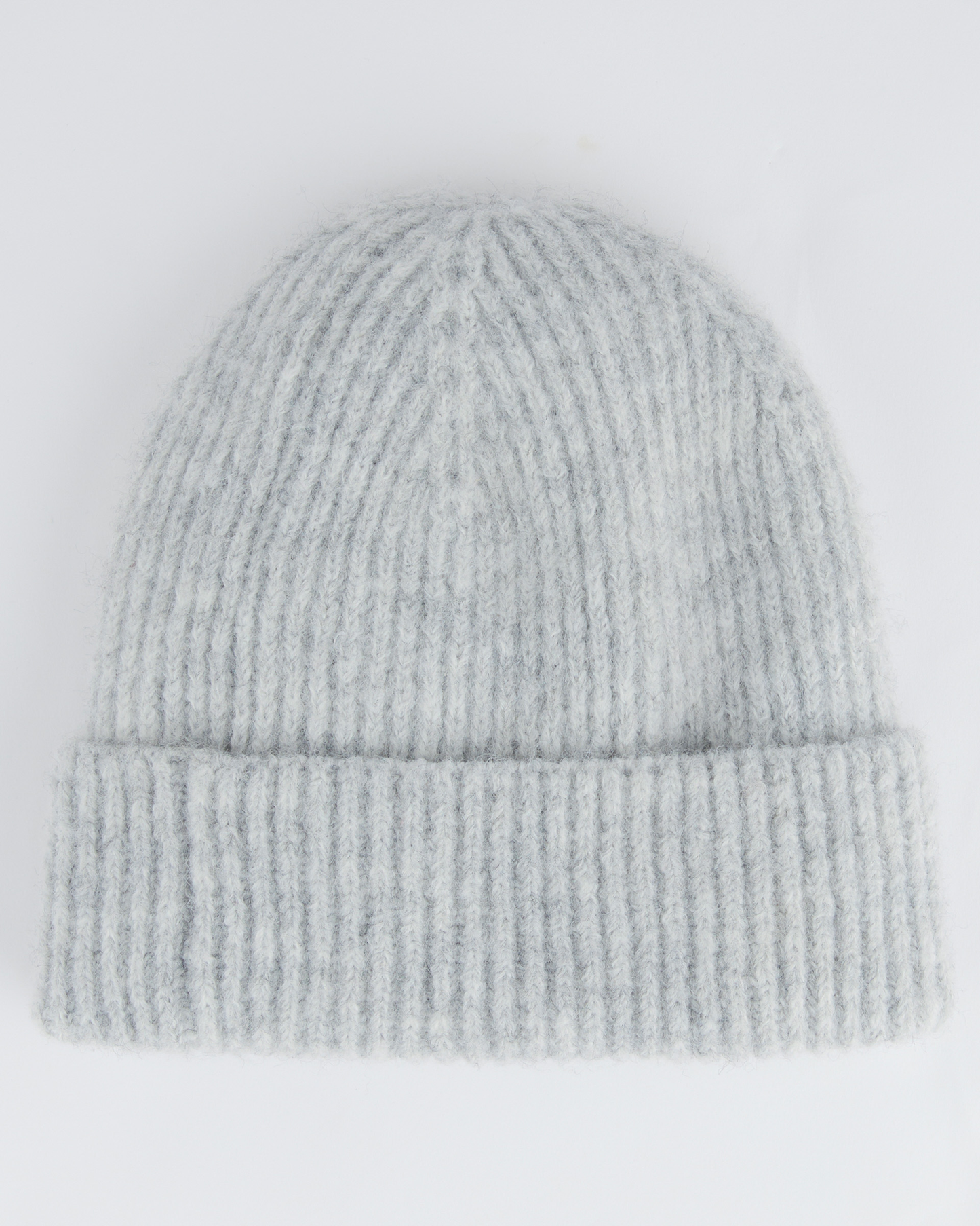 Knit Beanie - Light Grey Melange