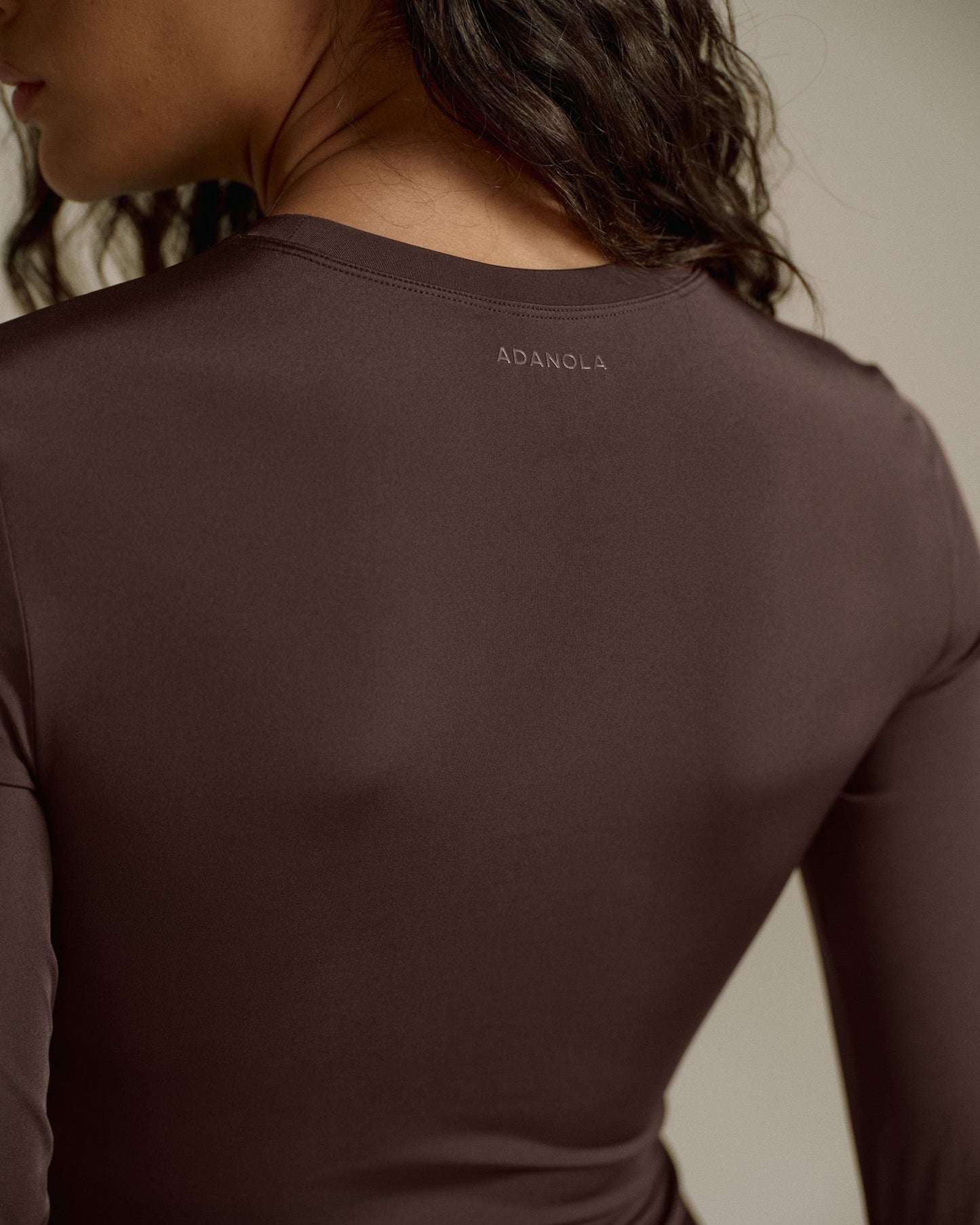 Ultimate Gloss Long Sleeve Top - Chocolate Brown