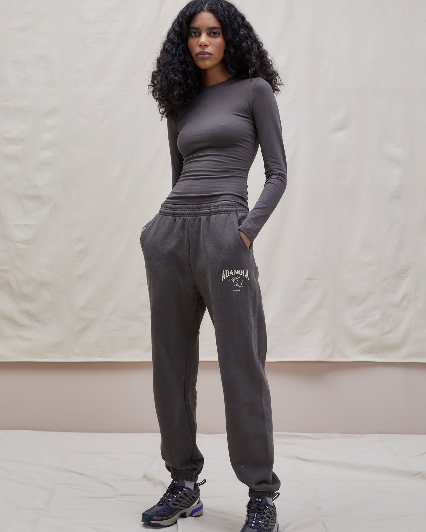 Cotton Long Sleeve Top - Forest Brown