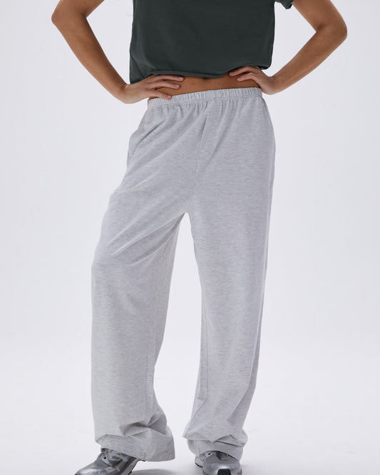 Modal Cotton Pants - Grey Melange