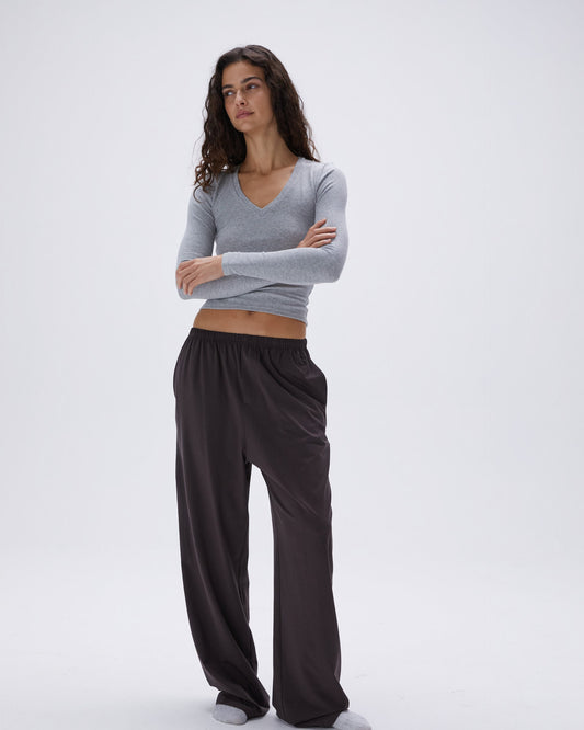 Modal Cotton Pants - Coffee Bean