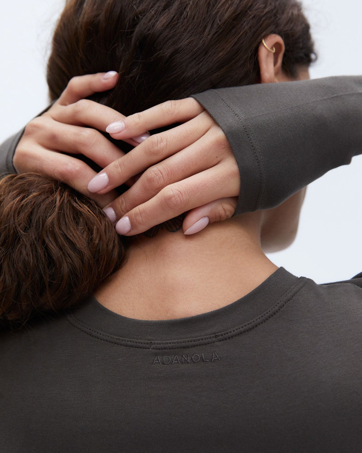 Cotton Long Sleeve Top - Forest Brown