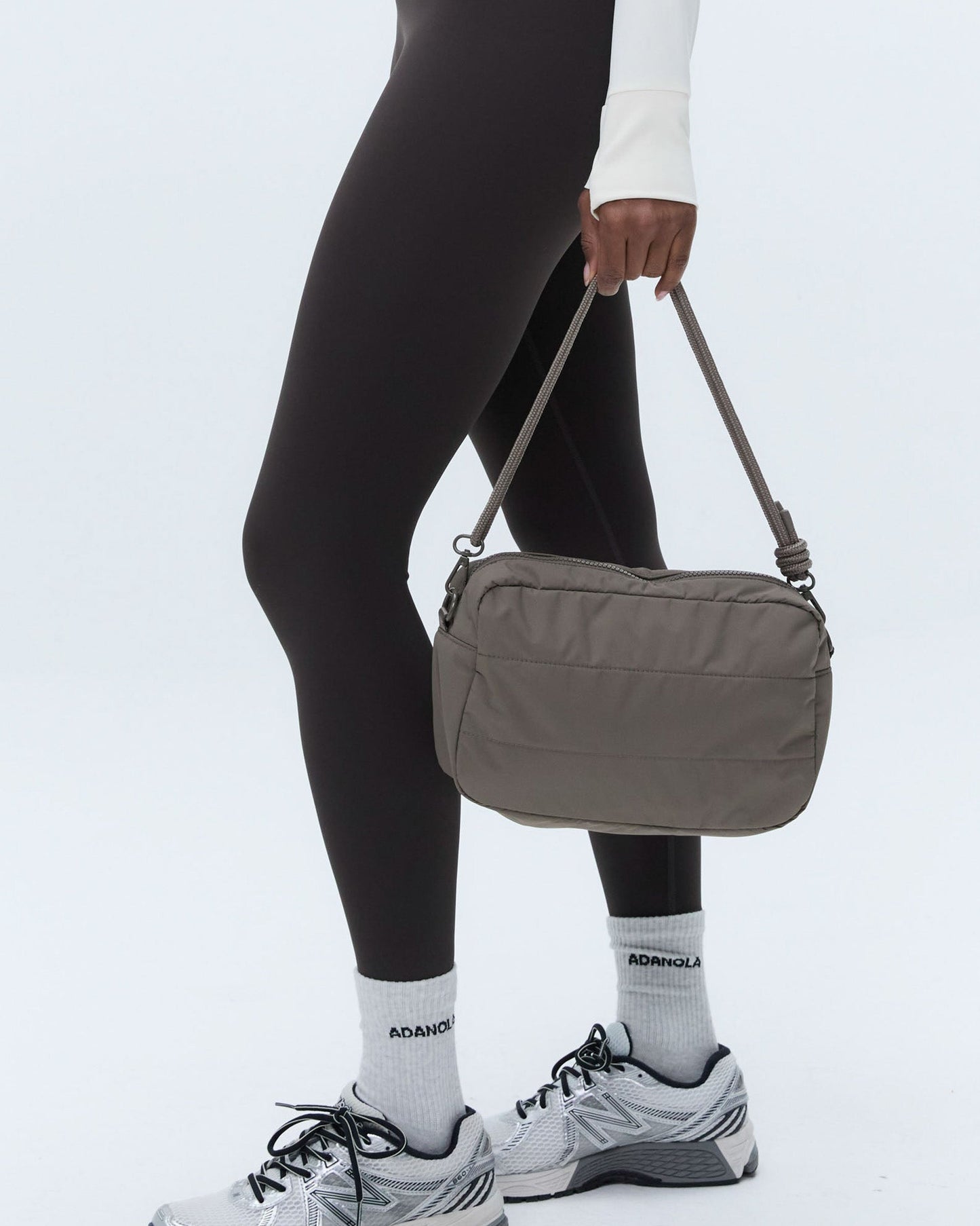 Branded Multi-Strap Bag - Taupe