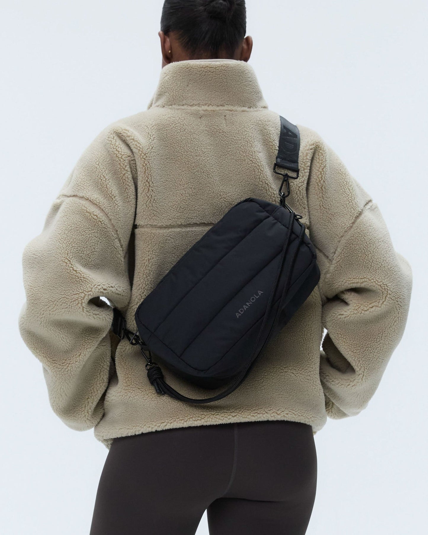 Branded Multi-Strap Bag - Black