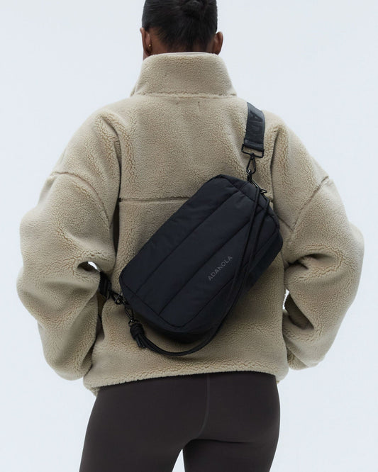 Branded Multi-Strap Bag - Black