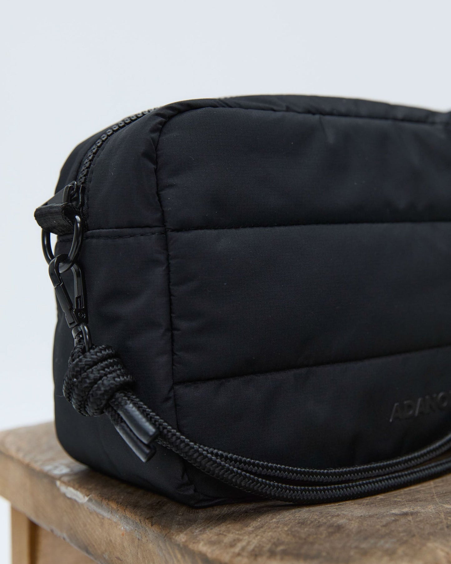 Branded Multi-Strap Bag - Black