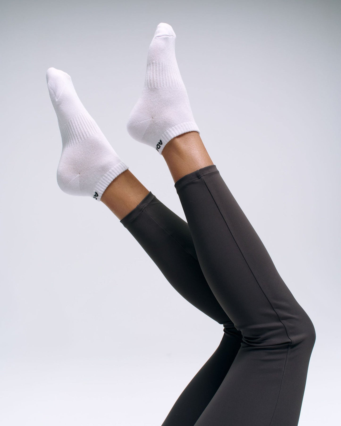 2 Pack Pilates Grip Socks - White, Graphite Grey