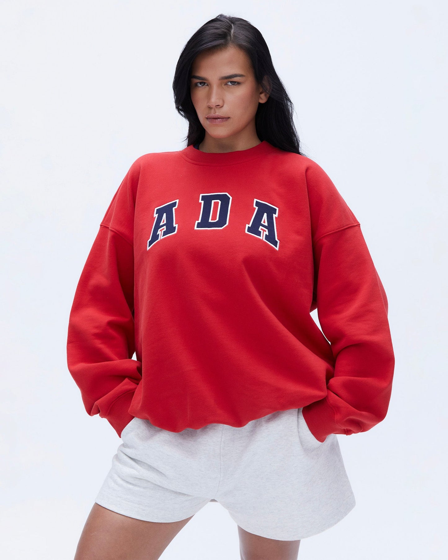 ADA Oversized Sweatshirt - Classic Red