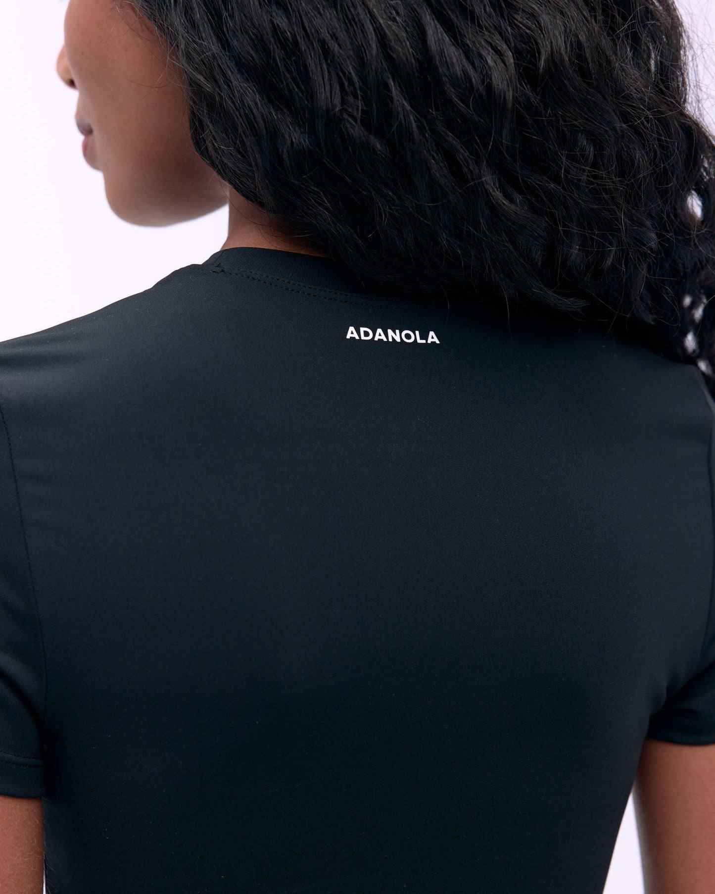 Short Sleeve Crop Top - Black