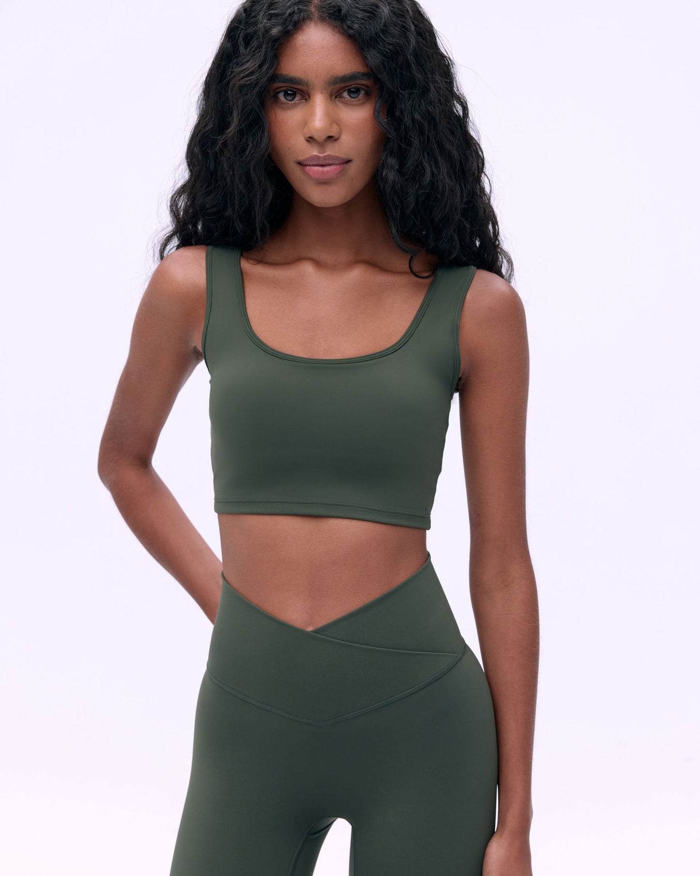 Ultimate Wrap Over Leggings - Dark Olive