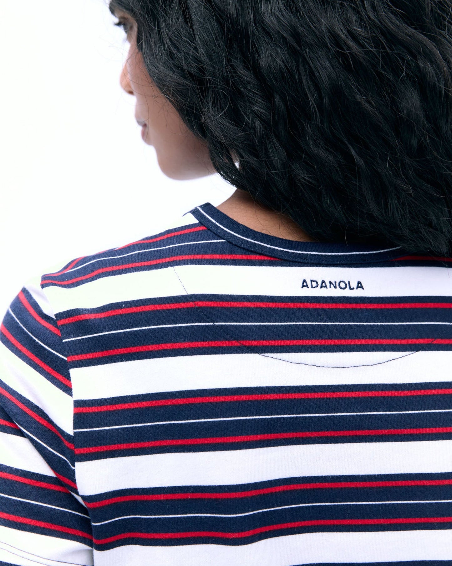 Stripe Short Sleeve Classic T-shirt - Navy Blue/Classic Red