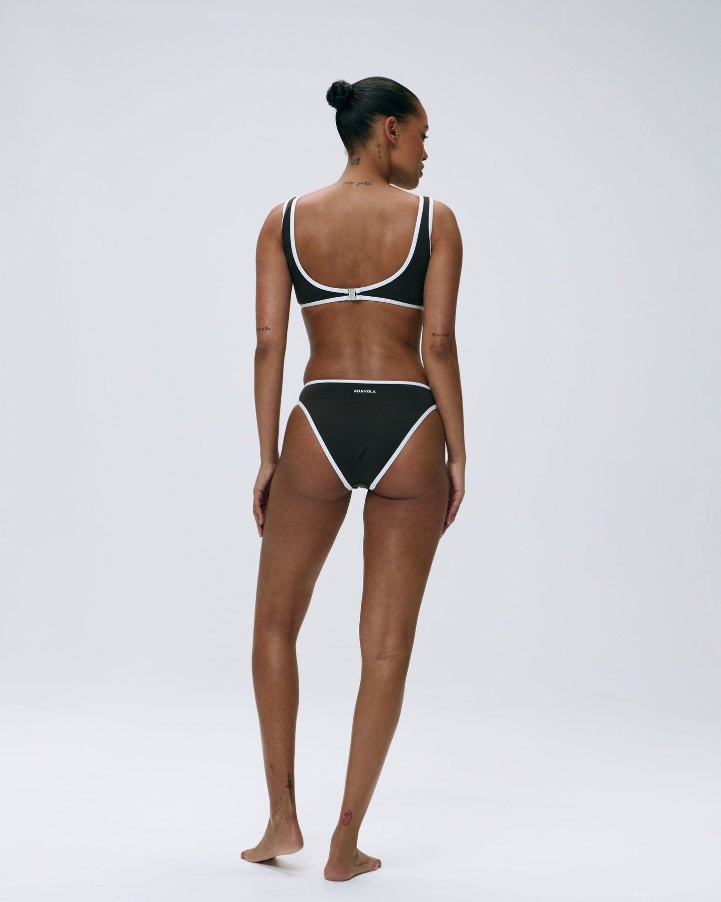 Contrast Bikini Bottom - Coffee Bean/Marshmallow White