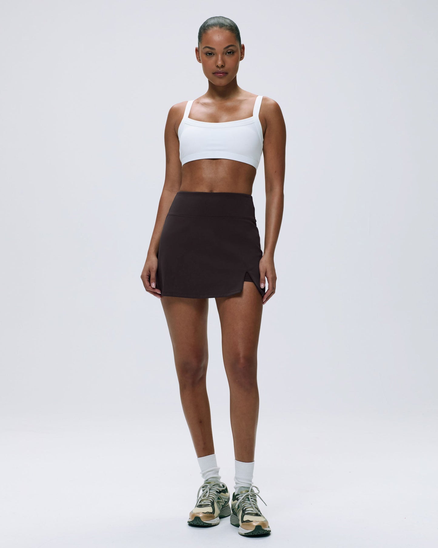 Ultimate A-line Mini Skirt - Coffee Bean