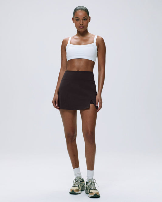 Ultimate A-line Mini Skirt - Coffee Bean