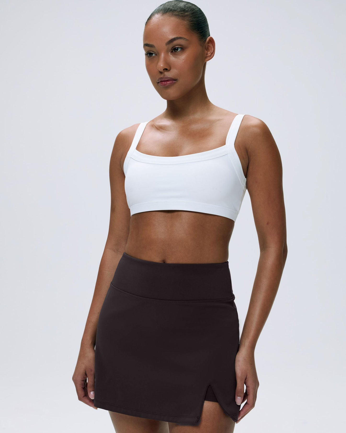 Ultimate A-line Mini Skirt - Coffee Bean
