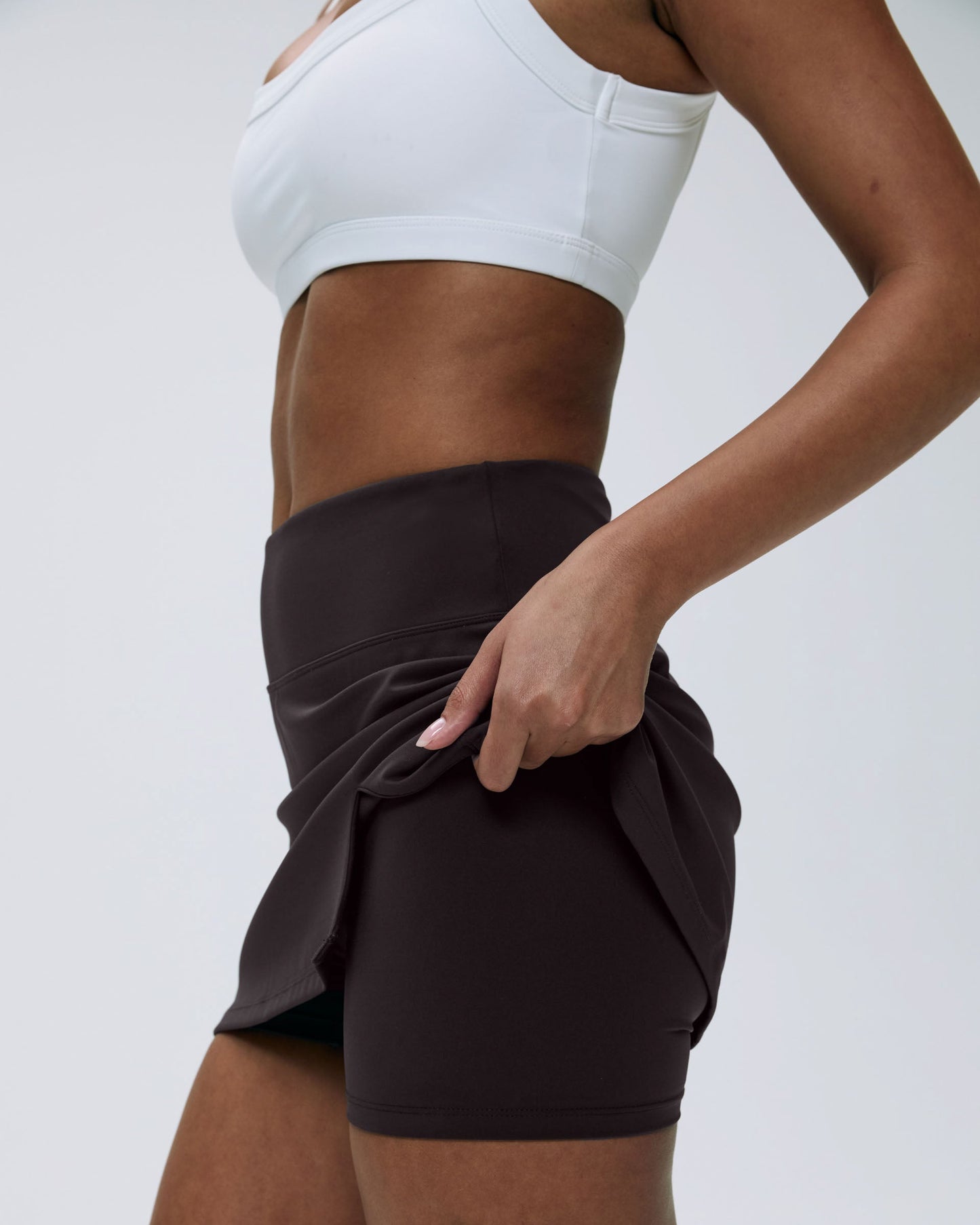 Ultimate A-line Mini Skirt - Coffee Bean