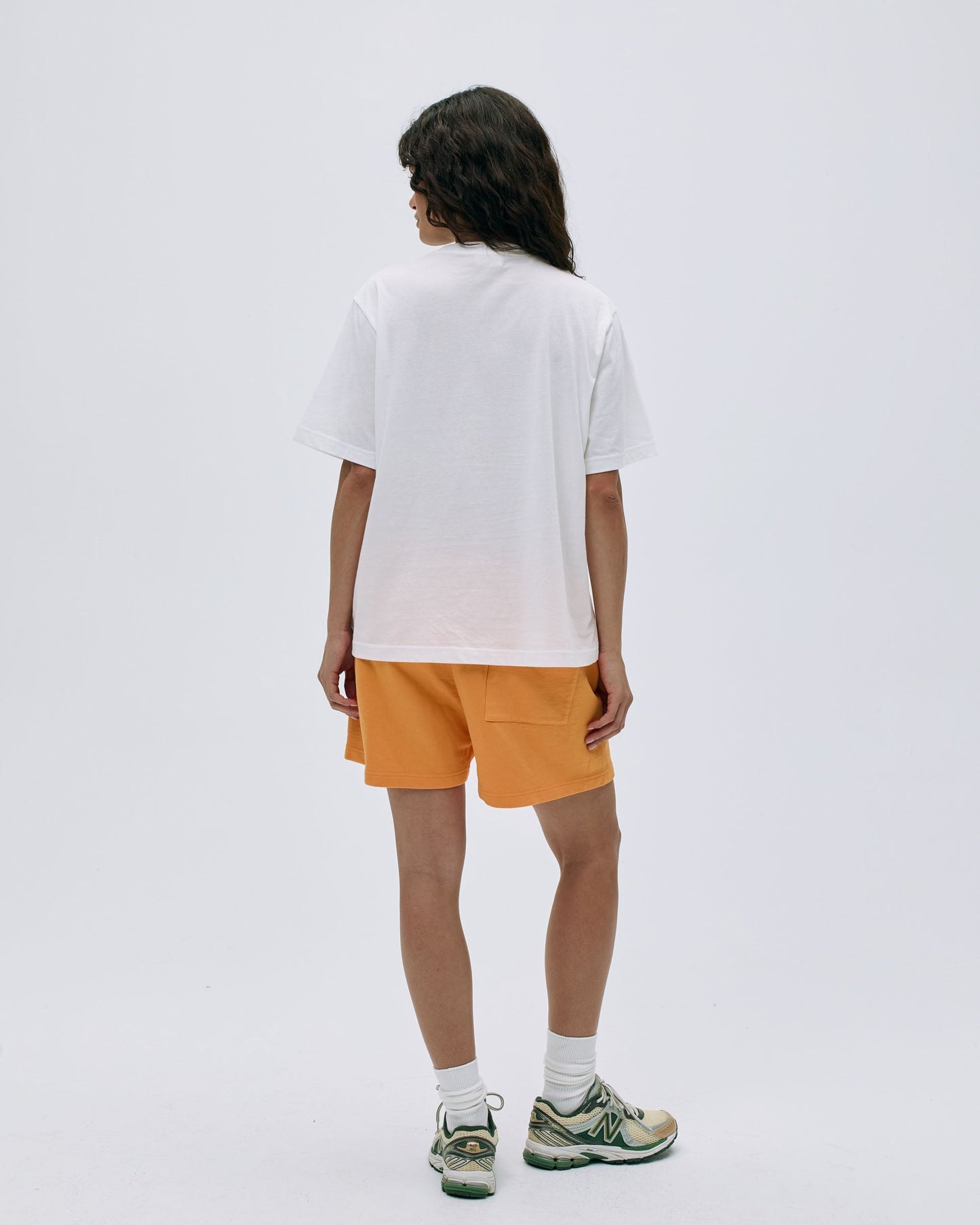 Vacation Lightweight T-shirt - White/Mango Orange