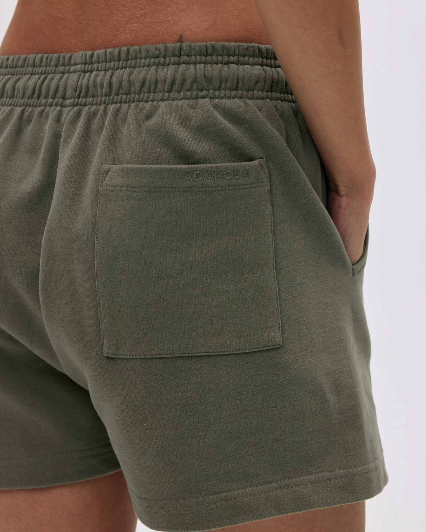 Branded Sweat Shorts - Olive Green