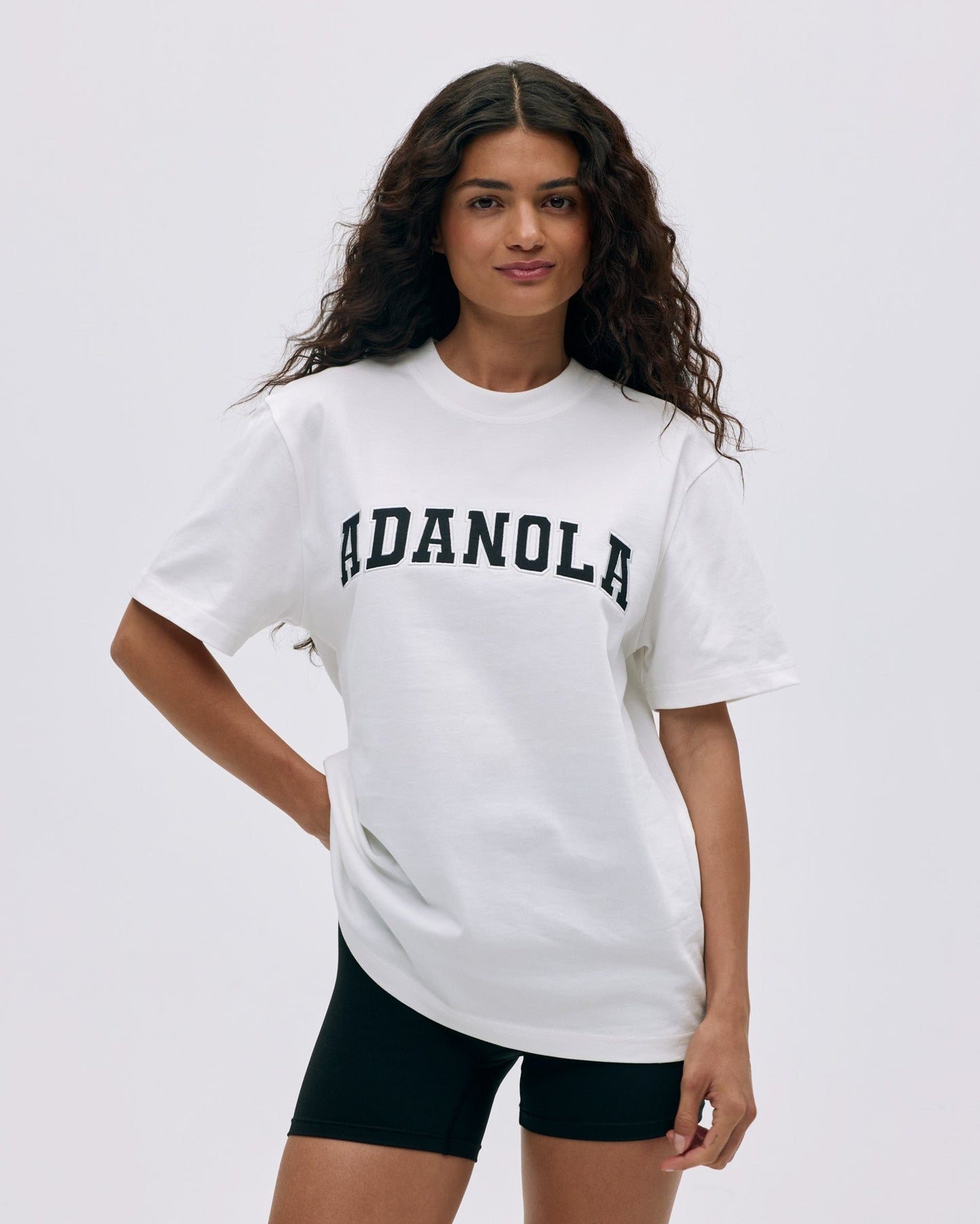 Varsity Short Sleeve Oversized T-shirt - White/Black
