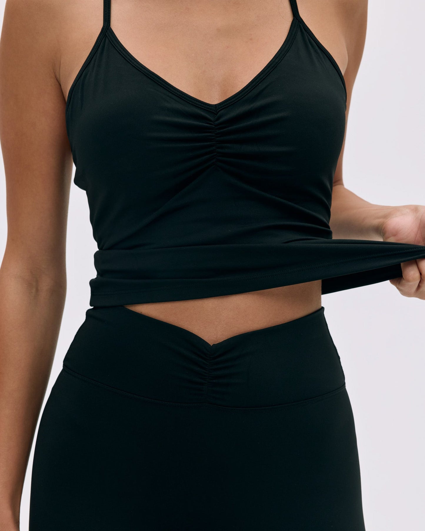 Ultimate Ruched Front Leggings - Black