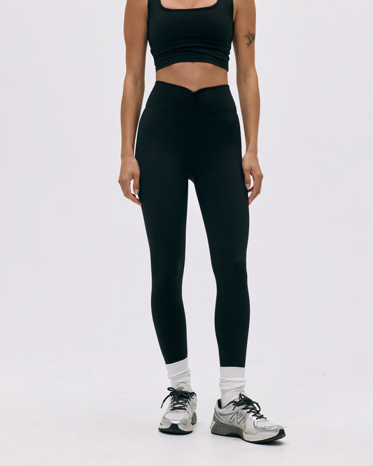 Ultimate Ruched Front Leggings - Black