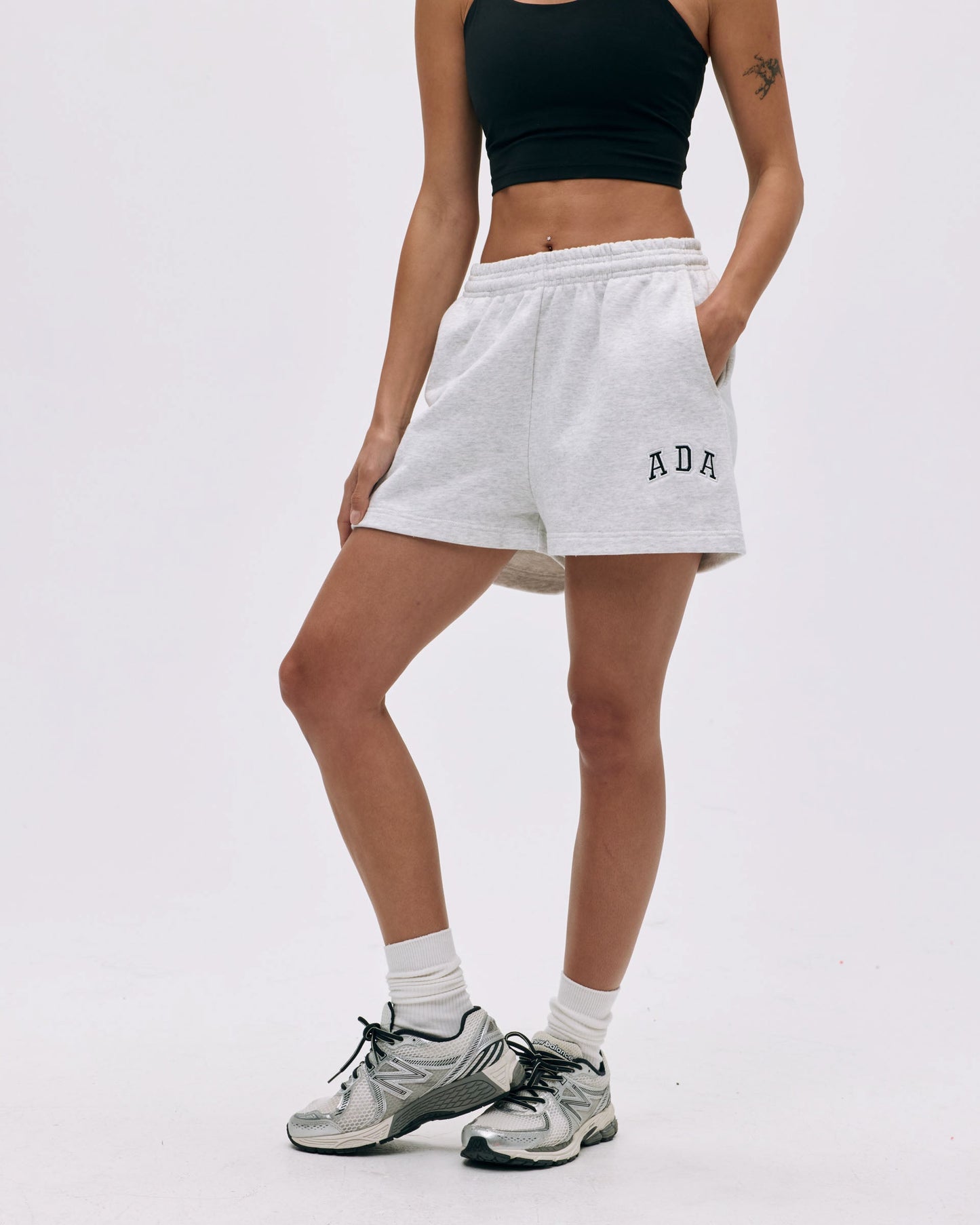 ADA Sweat Shorts - Light Grey Melange