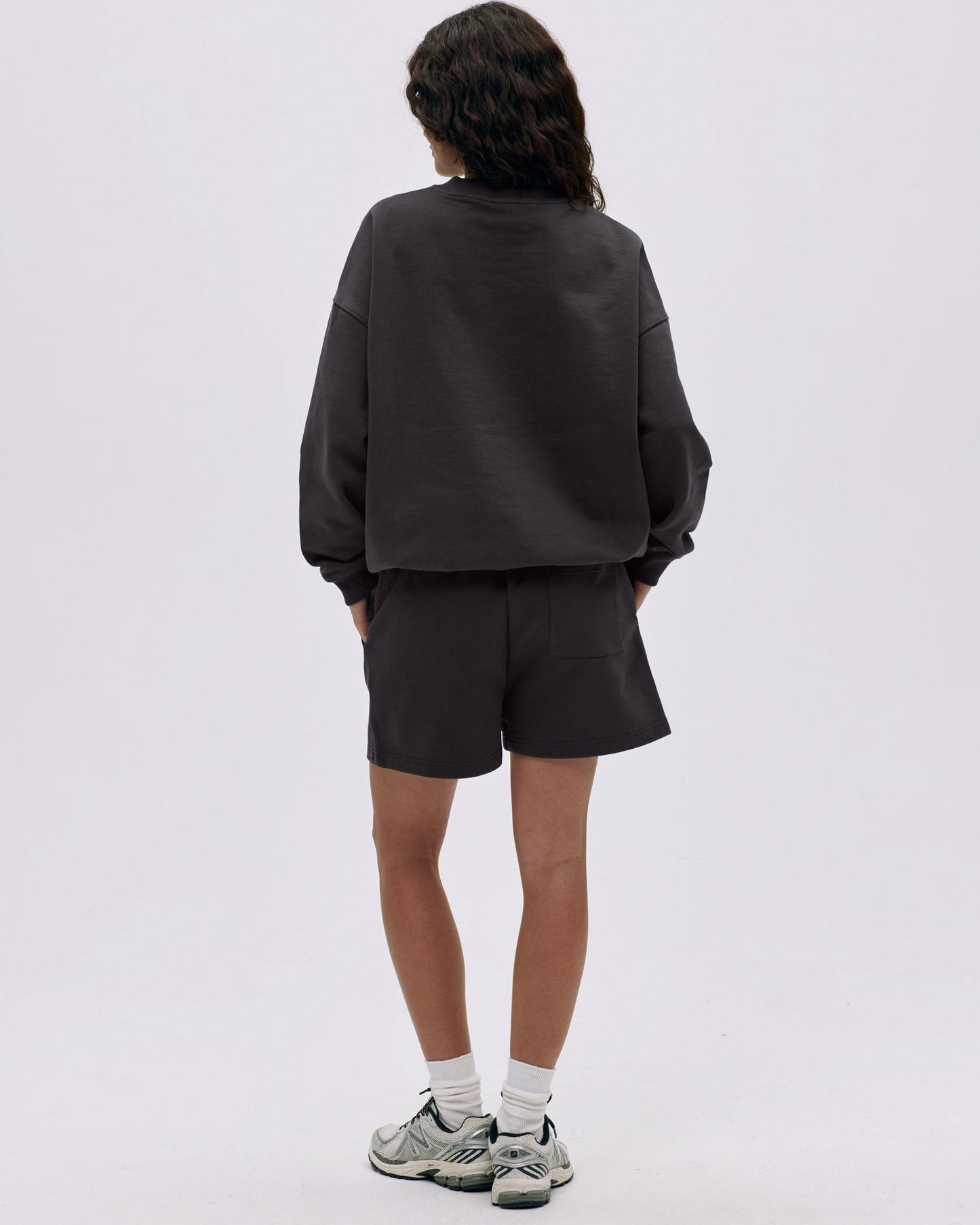 Varsity Oversized Sweatshirt - Coffee Bean