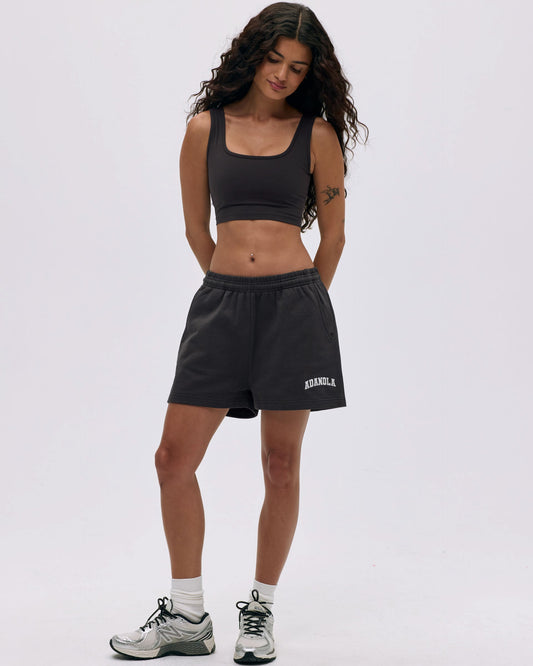 Varsity Sweat Shorts - Coffee Bean/Marshmallow White