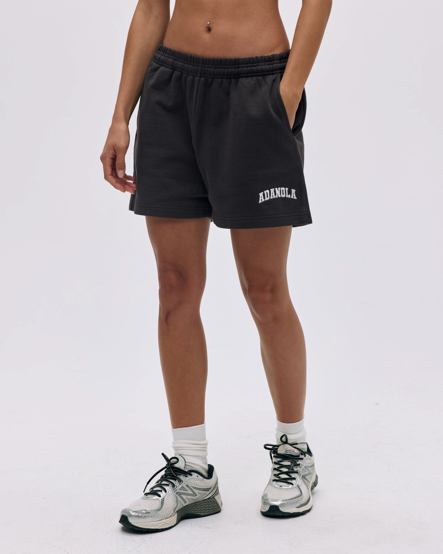 Varsity Sweat Shorts - Coffee Bean/Marshmallow White