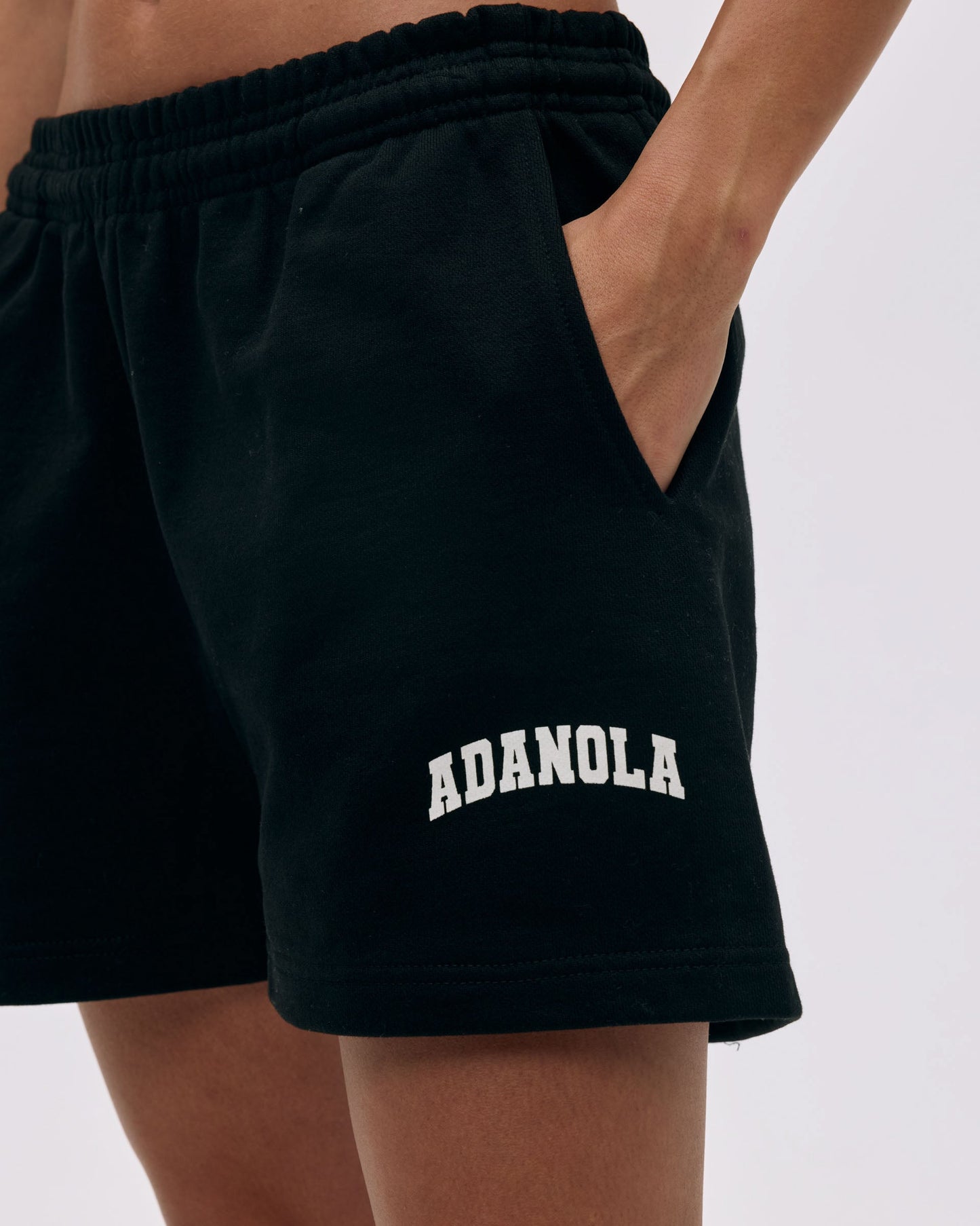 Varsity Sweat Shorts - Black/Marshmallow White