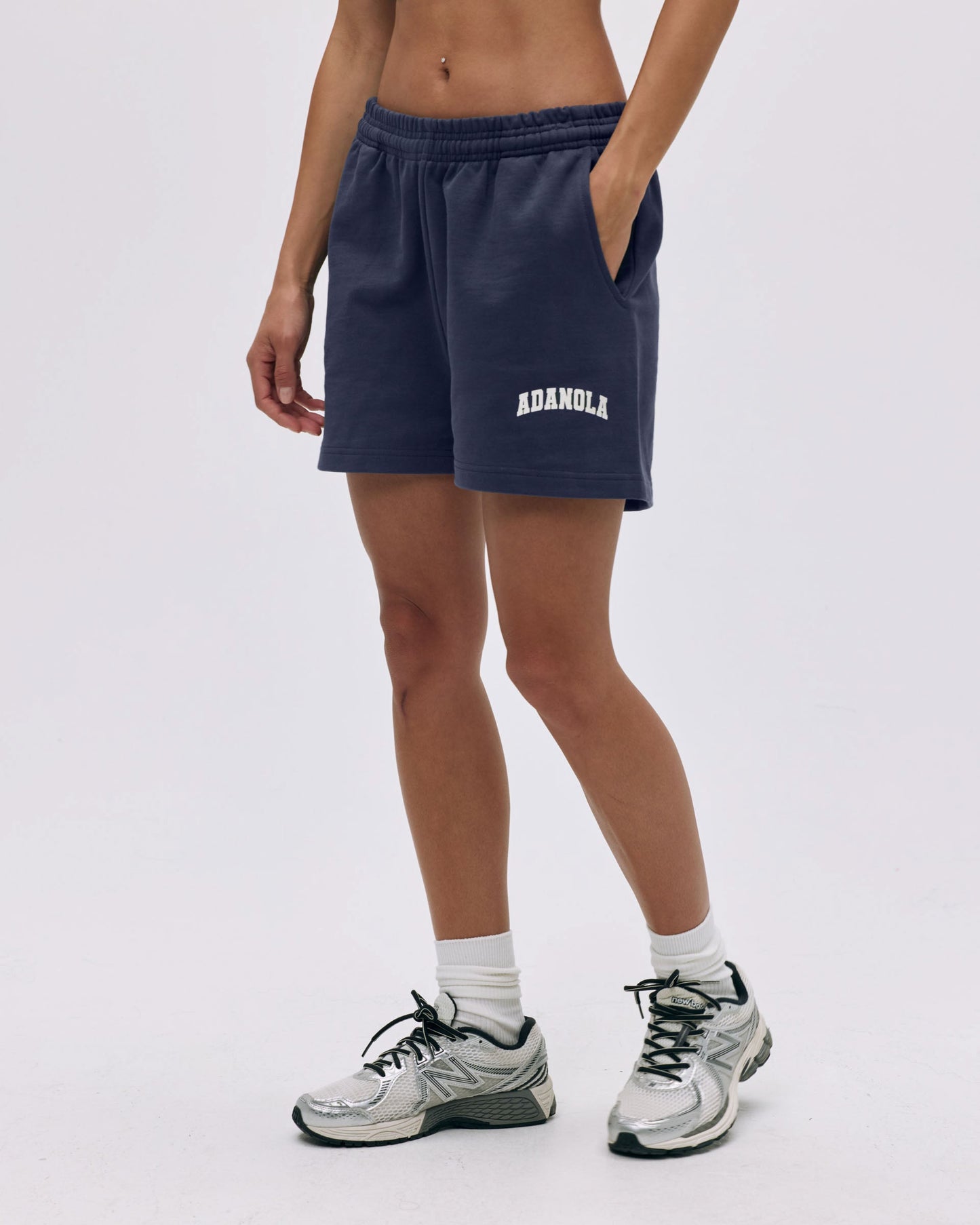 Varsity Sweat Shorts - Midnight Blue/Marshmallow White
