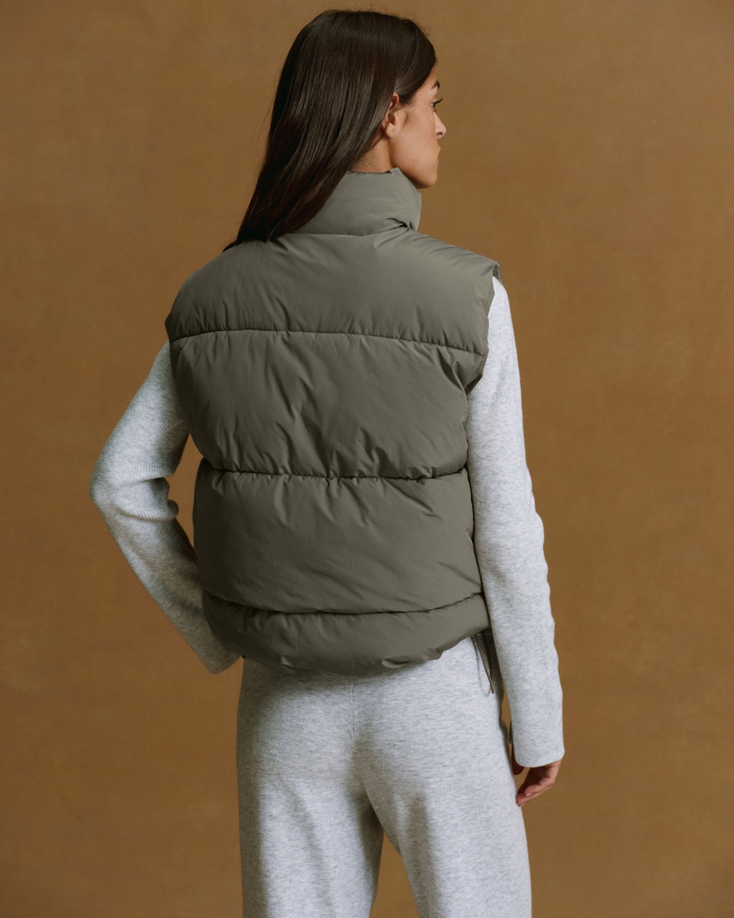 Puffer Gilet - Olive Green