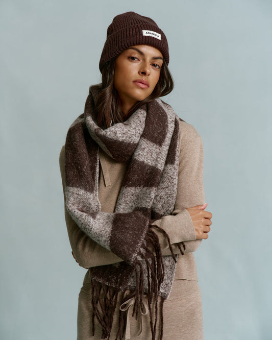 Knit Scarf - Coffee Bean