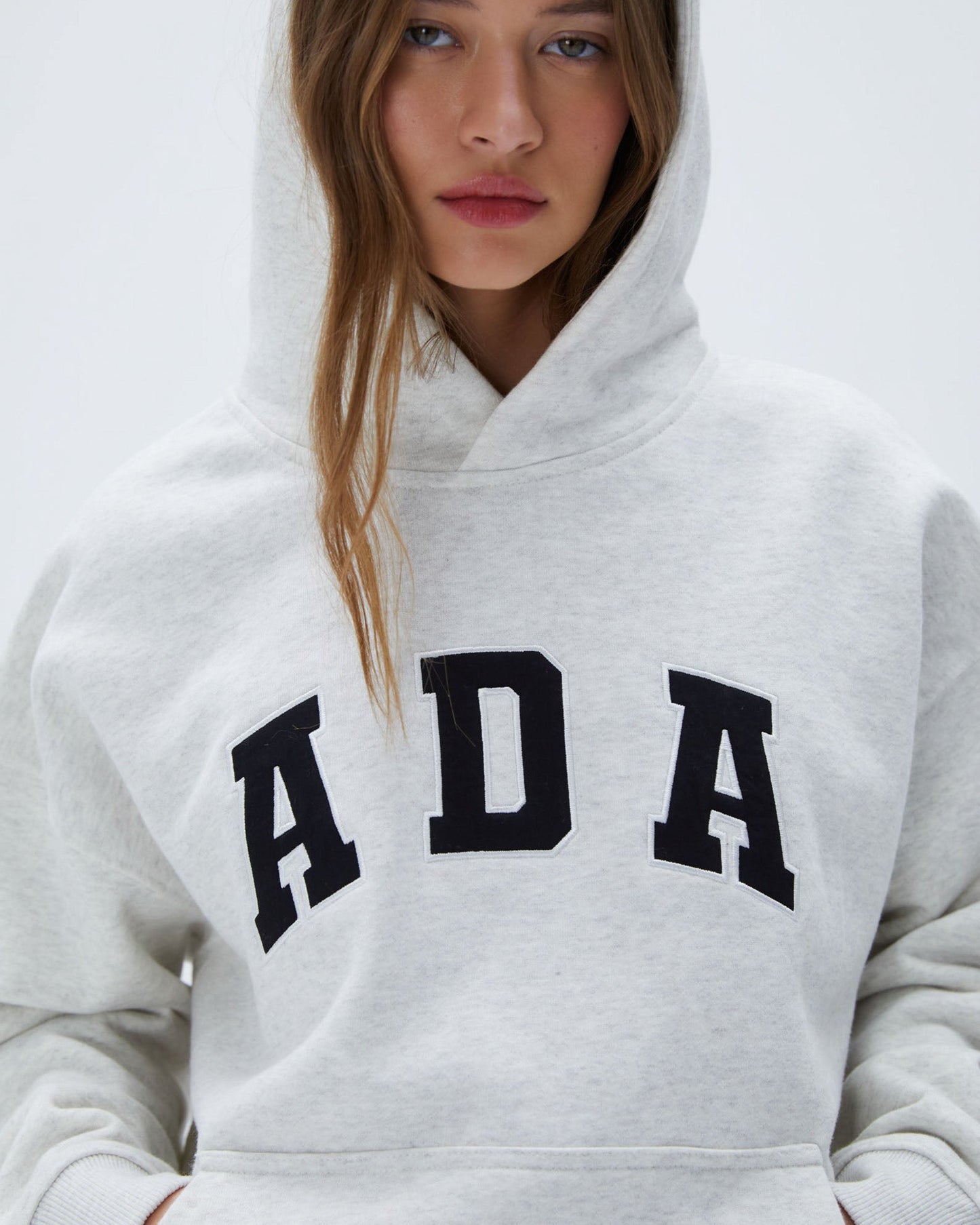 ADA Oversized Hoodie - Light Grey Melange
