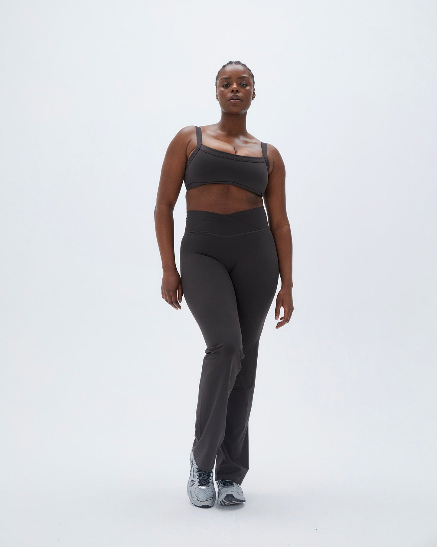 Wrap Over Yoga Pant - Coffee Bean